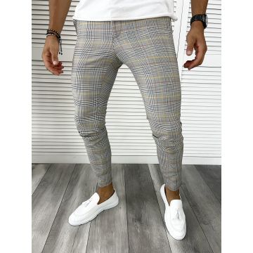 Pantaloni barbati eleganti in carouri B8783 O2-1.1