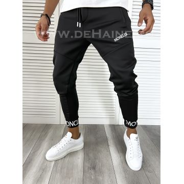 Pantaloni de trening conici negri B9377  O3-4.1