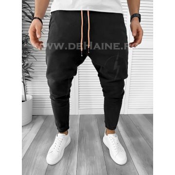 Pantaloni de trening negru conici K026 P19-4.3