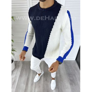 Pulover barbati gros slim fit bleumarin T3619   i2-2