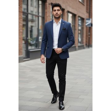 Sacou barbati  bleumarin slim fit B8340 Z8