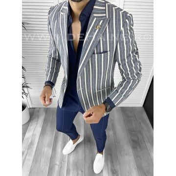 Sacou barbati in dungi slim fit B9178   82