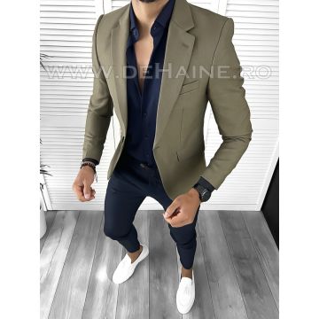 Sacou barbati kaki slim fit B5010 N1.3.2/E 87-2