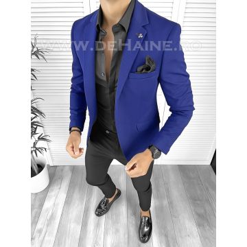 Sacou barbati slim fit bleumarin B8338 108 -2