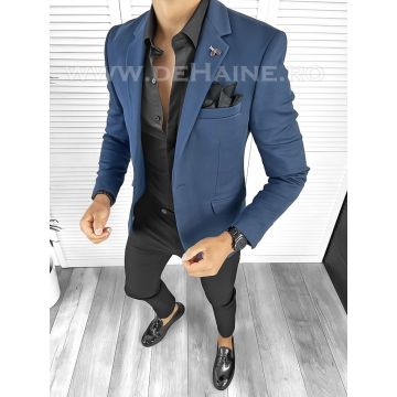 Sacou barbati  bleumarin slim fit B8340 Z7