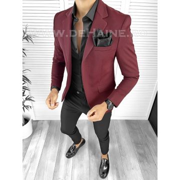 Sacou barbati slim fit grena B8341 D6-5.3