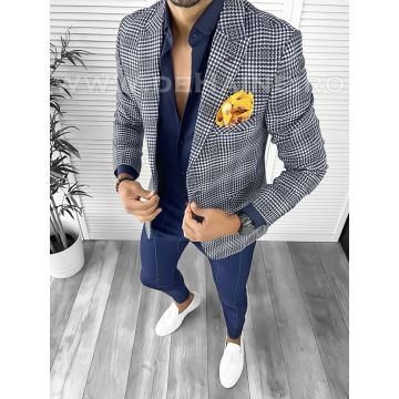 Sacou barbati slim fit in carouri B8329  P20-5.3