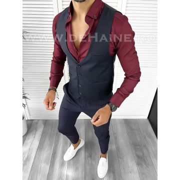 Tinuta barbati smart casual Pantaloni + Camasa+Vesta  B9129