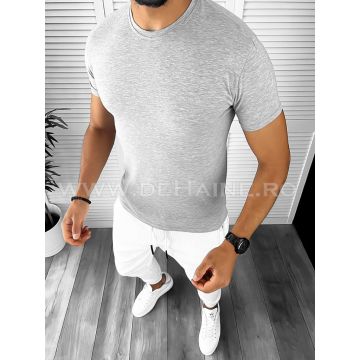 Tricou barbati slim fit gri B1282 O6-1.1