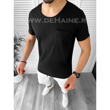 Tricou barbati slim fit negru B1961 N1-3.1