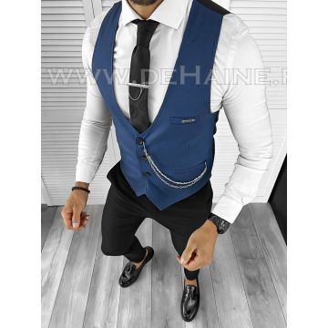 Vesta barbati eleganta slim fit bleumarin B8065 140-6 E