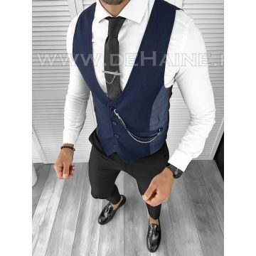 Vesta barbati eleganta slim fit bleumarin B8072 O1-4.2