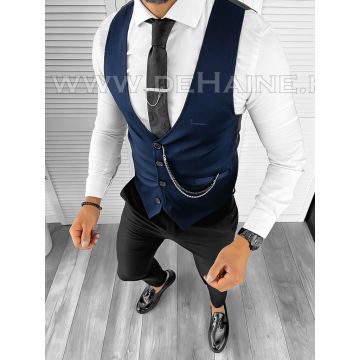 Vesta barbati eleganta slim fit bleumarin B8103 142-6 E