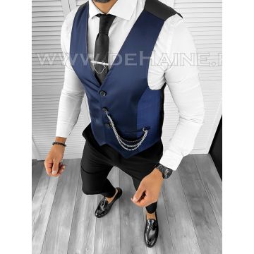Vesta barbati eleganta slim fit bleumarin B8111  O1-4.2