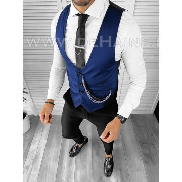 Vesta barbati eleganta slim fit bleumarin B8123 75-4 e