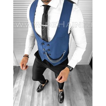 Vesta barbati eleganta slim fit bleumarin B8124 76-4