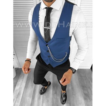 Vesta barbati eleganta slim fit bleumarin B8127 75-4 e