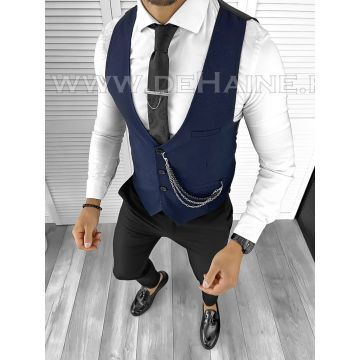 Vesta barbati eleganta slim fit bleumarin B8130 75-4 e