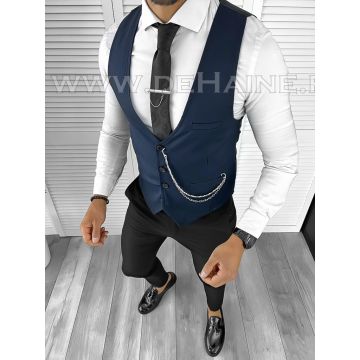 Vesta barbati eleganta slim fit bleumarin B8136 75-4 E