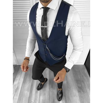 Vesta barbati eleganta slim fit bleumarin B8137 141-6 E/ 133-5