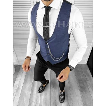 Vesta barbati eleganta slim fit bleumarin B8155 140-6 E