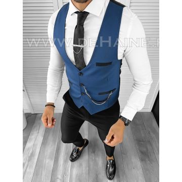 Vesta barbati eleganta slim fit bleumarin B8159  Q1-1