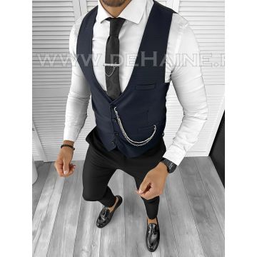 Vesta barbati eleganta slim fit bleumarin  B8165  O4-5.1