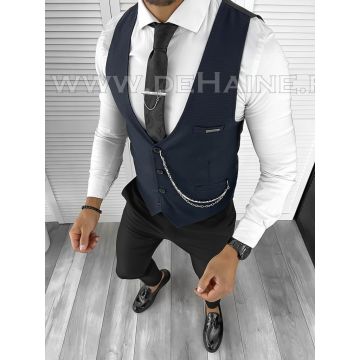 Vesta barbati eleganta slim fit bleumarin  B8166 P19-3.2