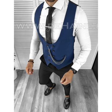 Vesta barbati eleganta slim fit bleumarin B8170 P18-4.2