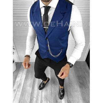 Vesta barbati eleganta slim fit bleumarin B8182 O1-4.2