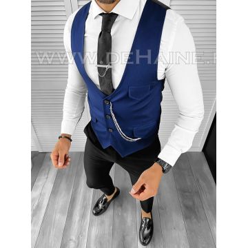 Vesta barbati eleganta slim fit bleumarin B8183 141-6 E