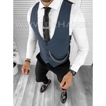 Vesta barbati eleganta slim fit bleumarin B8189 142-6 E