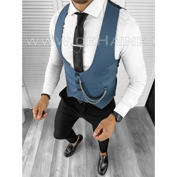 Vesta barbati eleganta slim fit bleumarin B8190 P19-3.2