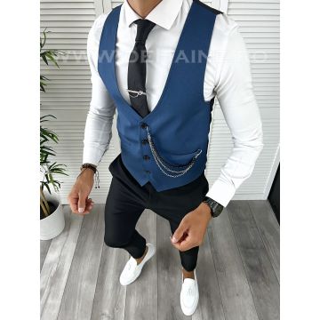 Vesta barbati eleganta slim fit bleumarin  V47 140-2 E