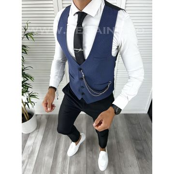 Vesta barbati eleganta slim fit bleumarin V64 E 140-3    M3-5.3