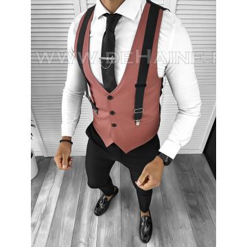 Vesta barbati eleganta slim fit roz B8113 140-6 E  D3-4.1