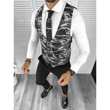 Vesta barbati slim fit camuflaj B8242 N2-3.2