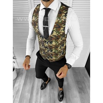 Vesta barbati slim fit camuflaj B8249 103-2 E~