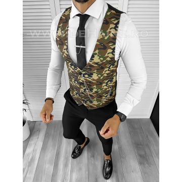 Vesta barbati slim fit camuflaj B8249 76-4 E/ 133-5