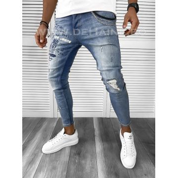 Blugi barbati conici albastri 363 G5-2