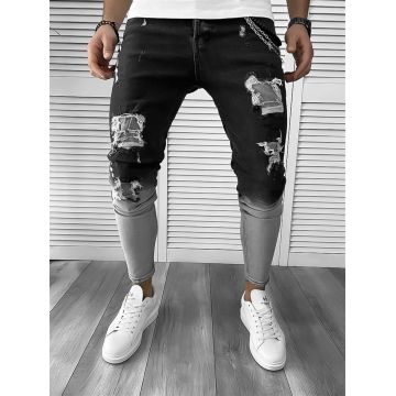 Blugi barbati conici negri 373 O3-.1.3