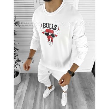 Bluza barbati alba slim fit K504 P19-1.1