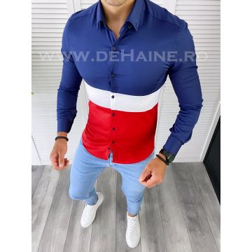 Camasa barbati bleumarin slim fit B4971 D4-4.3