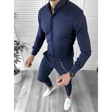 Camasa barbati slim fit bleumarin 10120