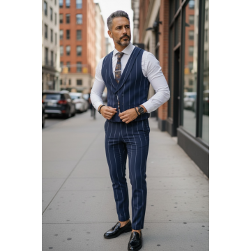 Compleu barbati  Vesta + Pantaloni B5541 O5-4.1