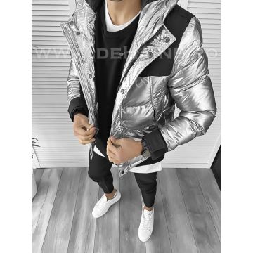 Geaca barbati de iarna  imblanita  gri deschis 1005 D1-4