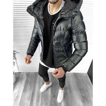 Geaca barbati groasa de iarna kaki IMBLANITA 1009a 63-4