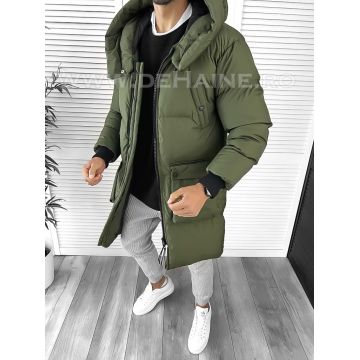 Geaca barbati groasa kaki de iarna 8021 T11-4
