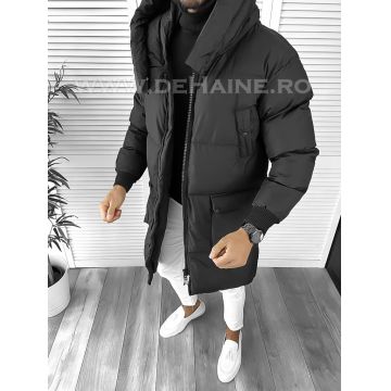 Geaca barbati groasa neagra de iarna 8021