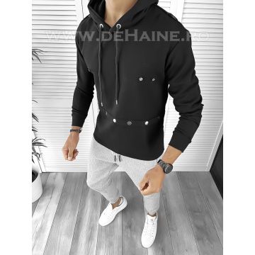Hanorac barbati slim fit negru 2652   i9-3.3